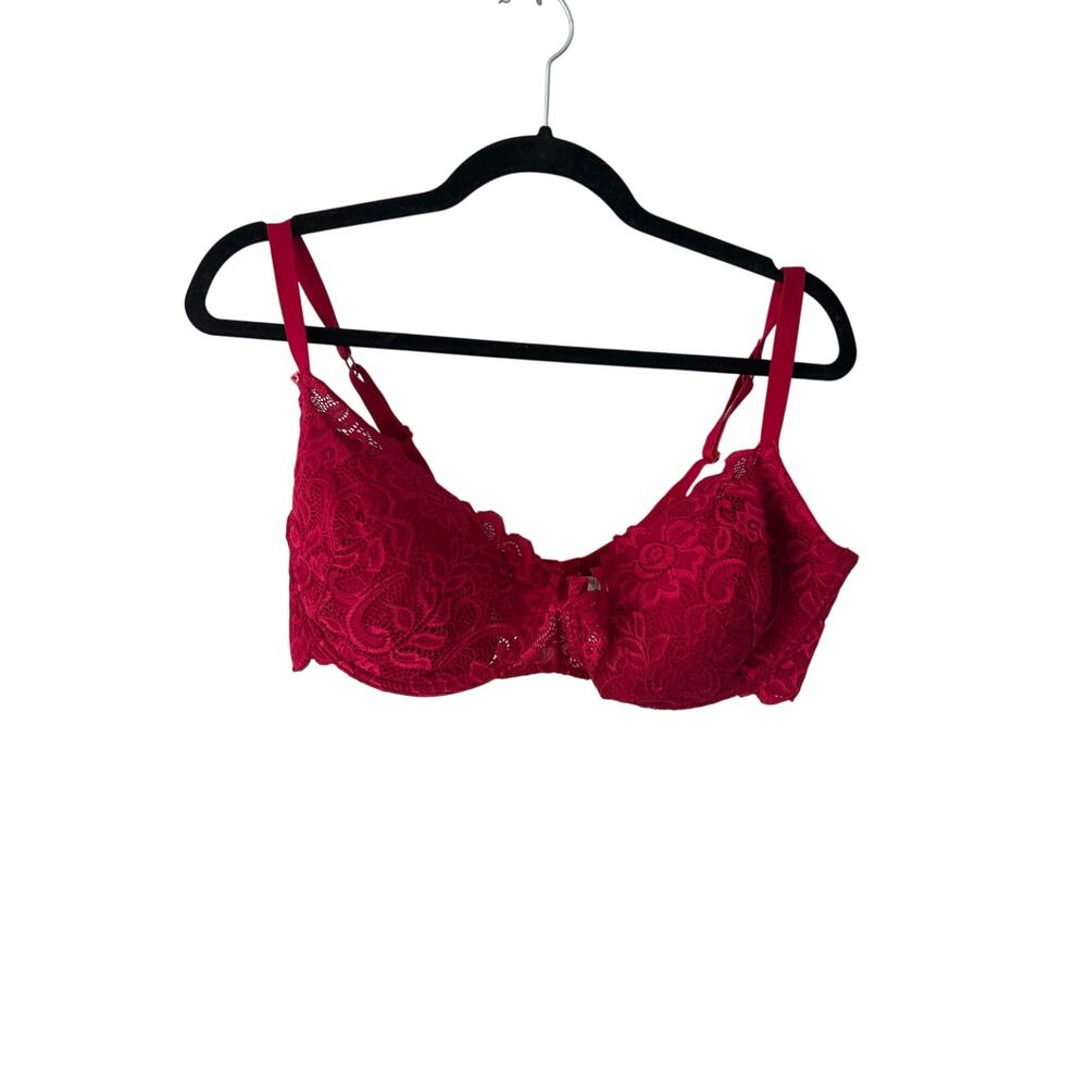 Gilligan & O'Malley Intimates Red Lace Bra 40DD